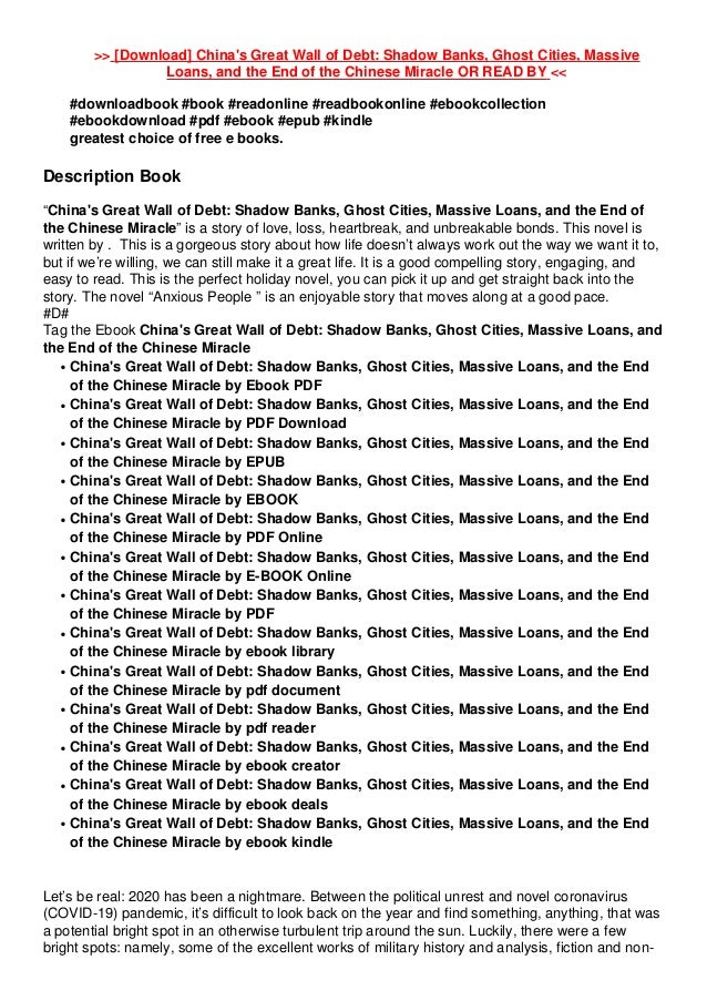 Paperback China S Great Wall Of Debt Shadow Banks Ghost Cities