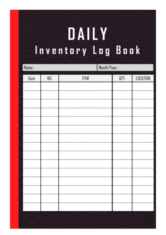 ( Paperback ) DAILY Inventory Log Book Inventory Log Book Simple