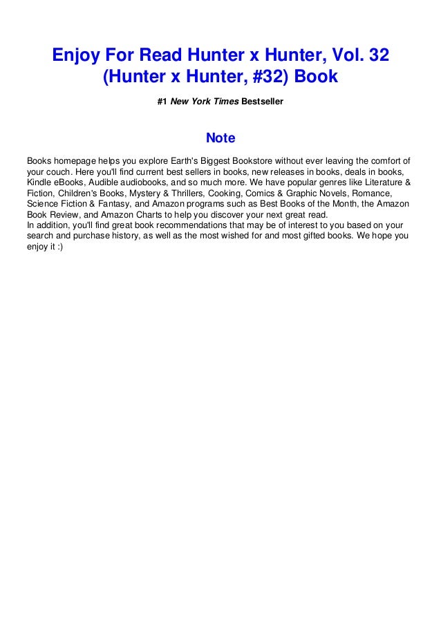 Paperback Hunter X Hunter Vol 32 Hunter X Hunter 32