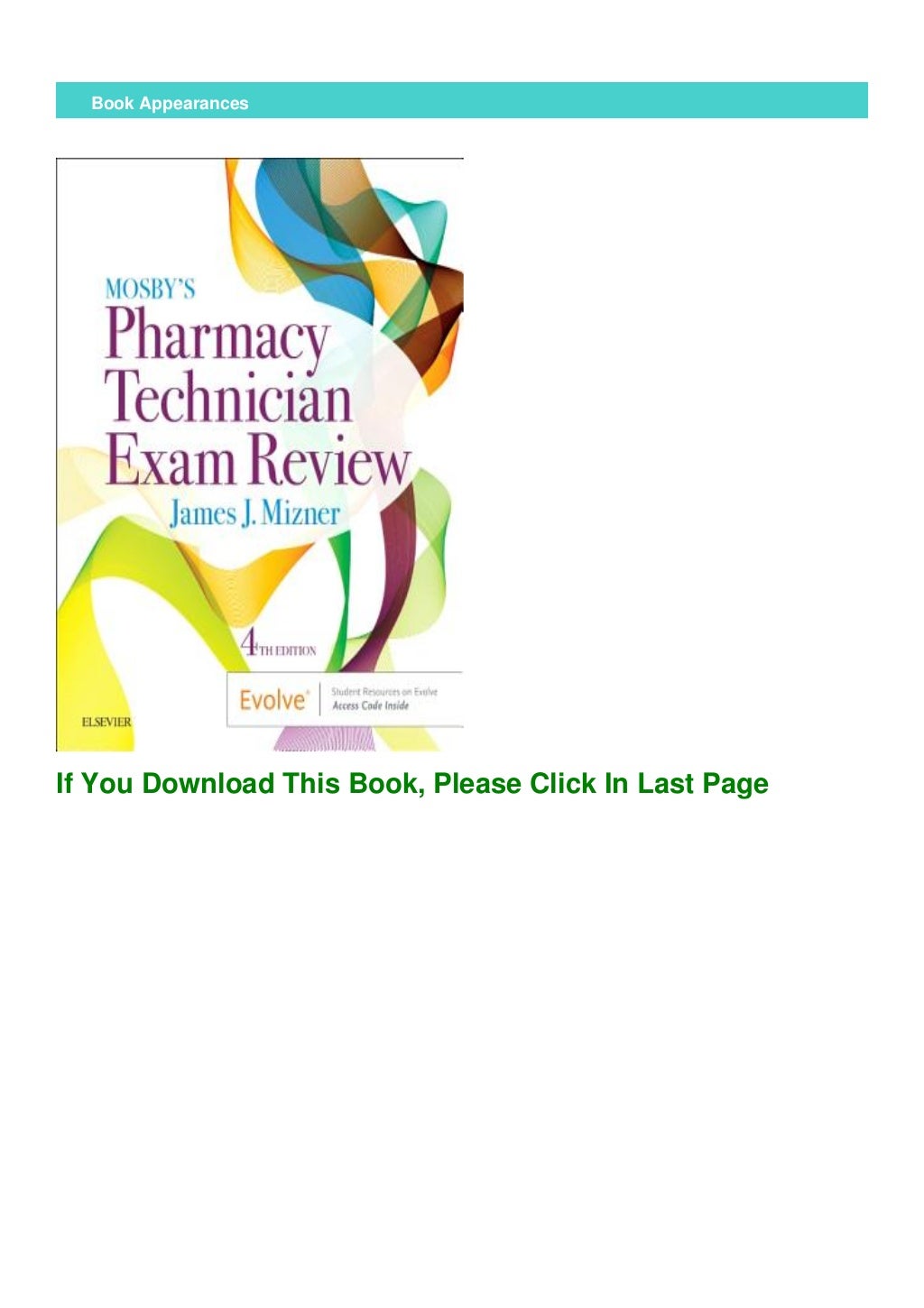 (Paperback) Mosby's Review for the Pharmacy Technician Certification Examination (ByJames J