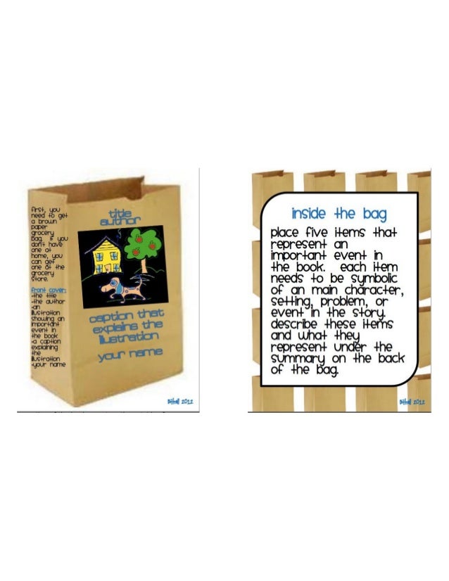 Brown bag book report examples image
