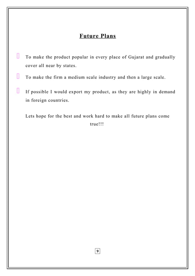 business plan for bags pdf