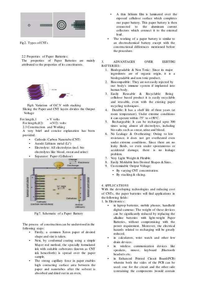Paper battery in IEEE format