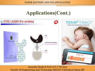 Paper batteryand its applications | PPTX