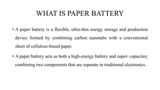 Paper battery