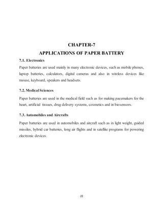 Paper battery document and report | DOCX
