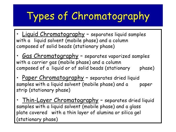 types of chromatography