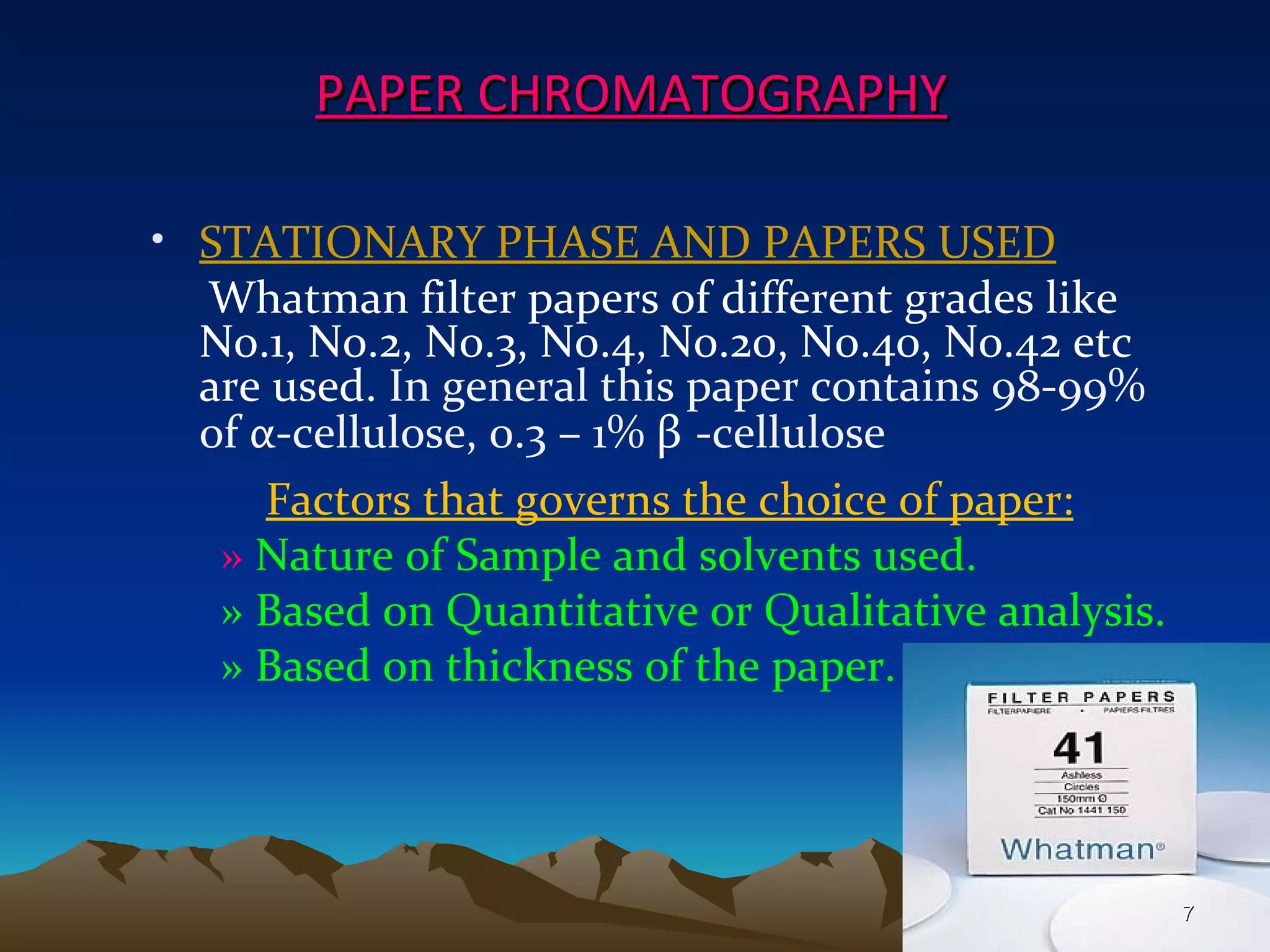 Paper Chromatography PPT (new) | PPT
