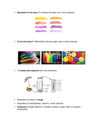 Chromatography Comparing Ink Paper chromatography | DOCX
