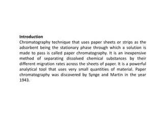 who discovered paper chromatography