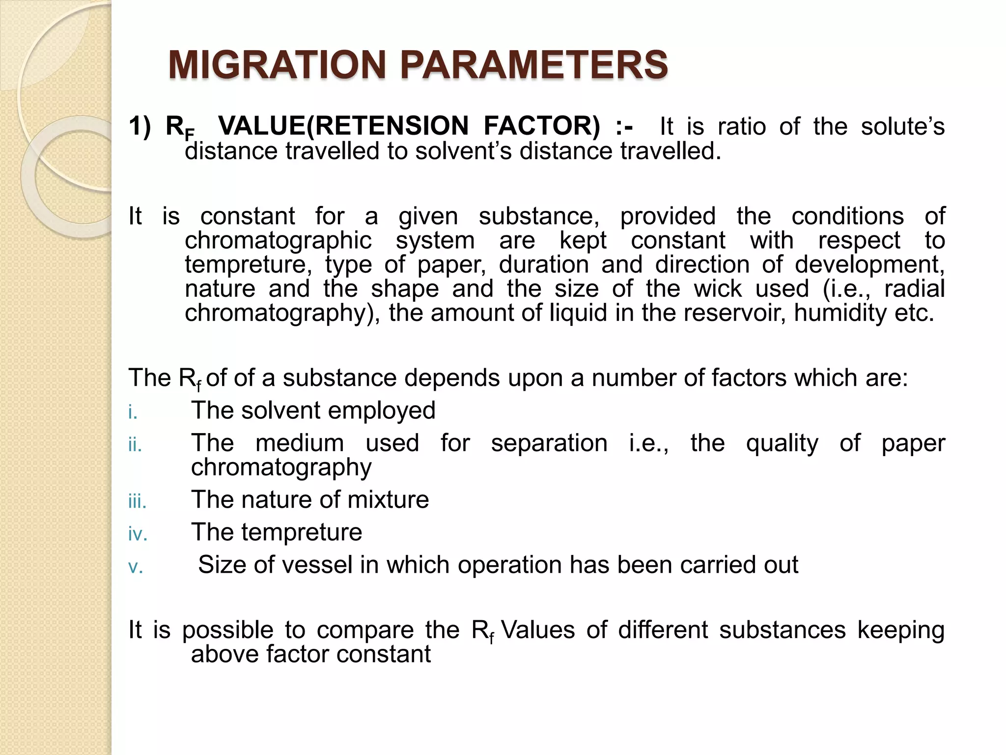 Retension Factor PAPER CHROMATOGRAPHY | PPTX