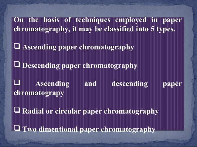 Chromatography research paper