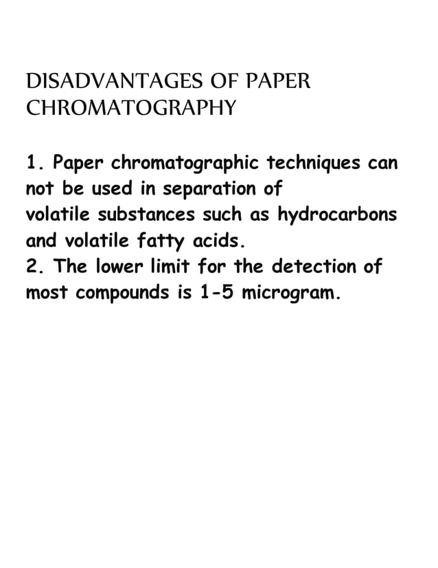 Paper chromatography of spinach leaf