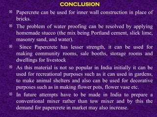 Innovative Papercrete: Eco-Friendly Construction Material and Its ... - Eco Friendly Urban Construction