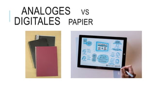 ANALOGES VS
DIGITALES PAPIER
 