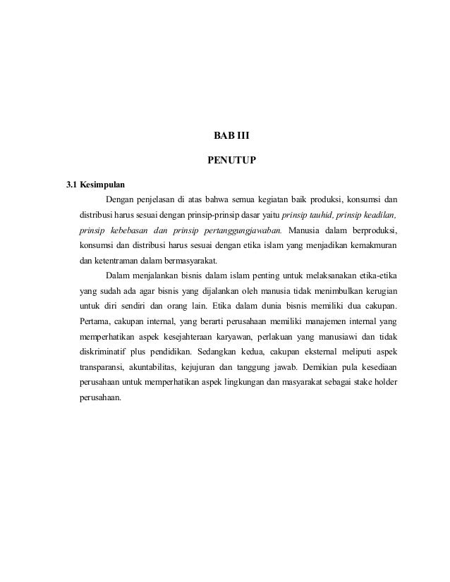 Paper Etika Ekonomi Dalam Syariah Ekonomi Dalam Islam