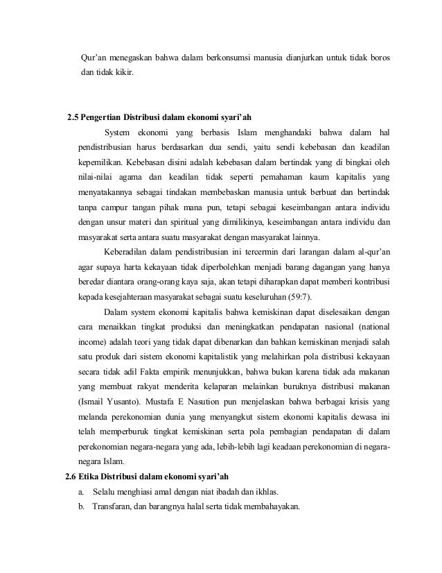 Paper etika ekonomi dalam syariah EKONOMI DALAM ISLAM