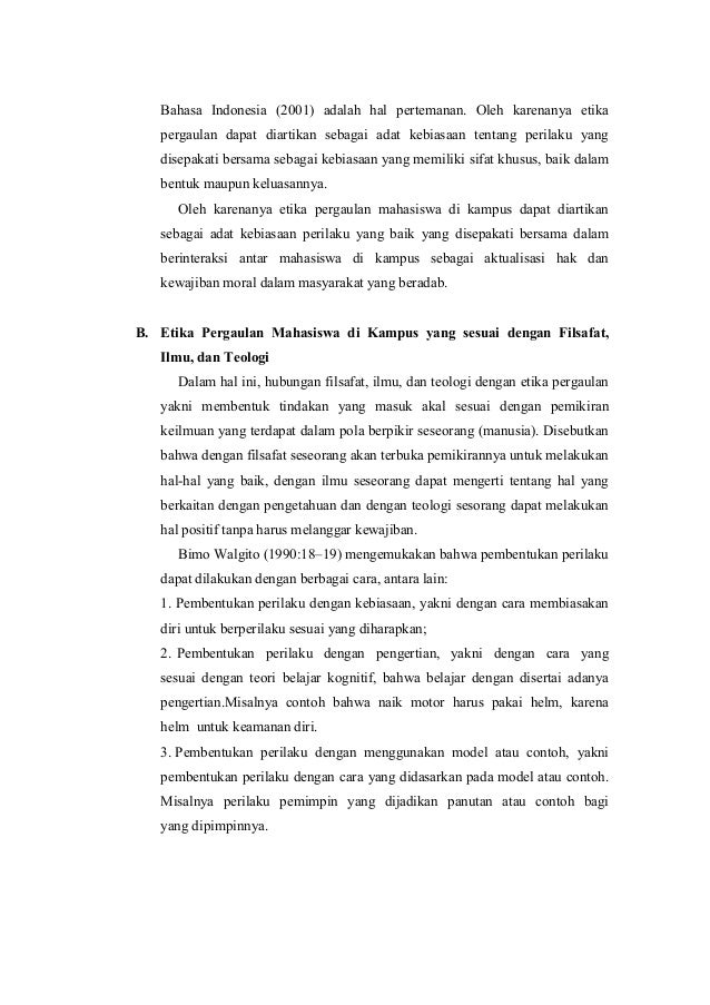 Paper filsafat ilmu etika pergaulan