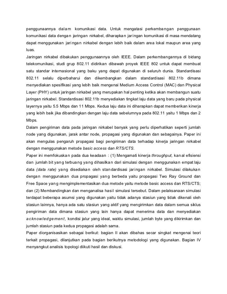 Pengaruh Propagasi Terhadap Komunikasi Data Pada Jaringan 