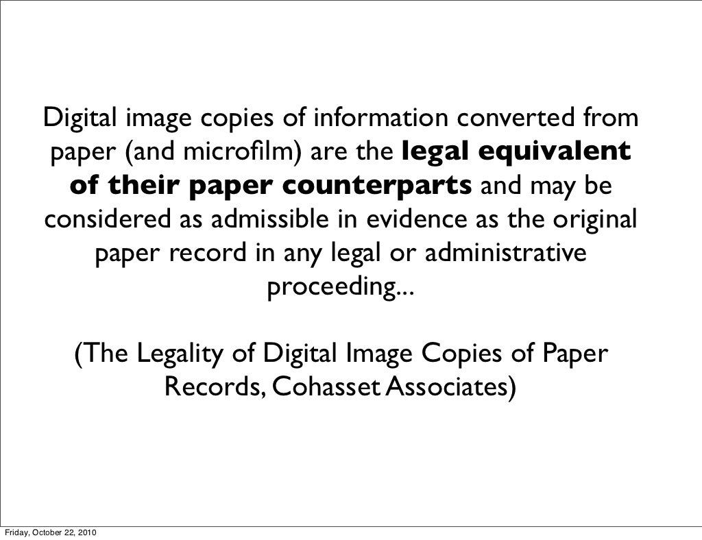 Digital image copies of information