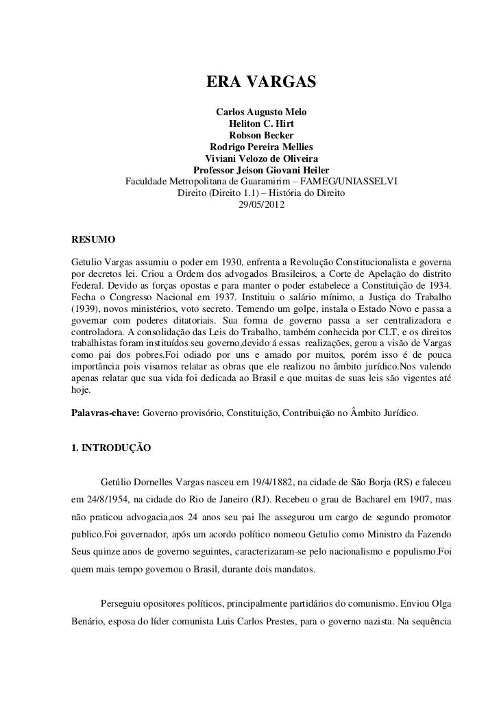 Paper getulio