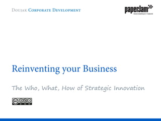 The Who, What, How of Strategic Innovation
 