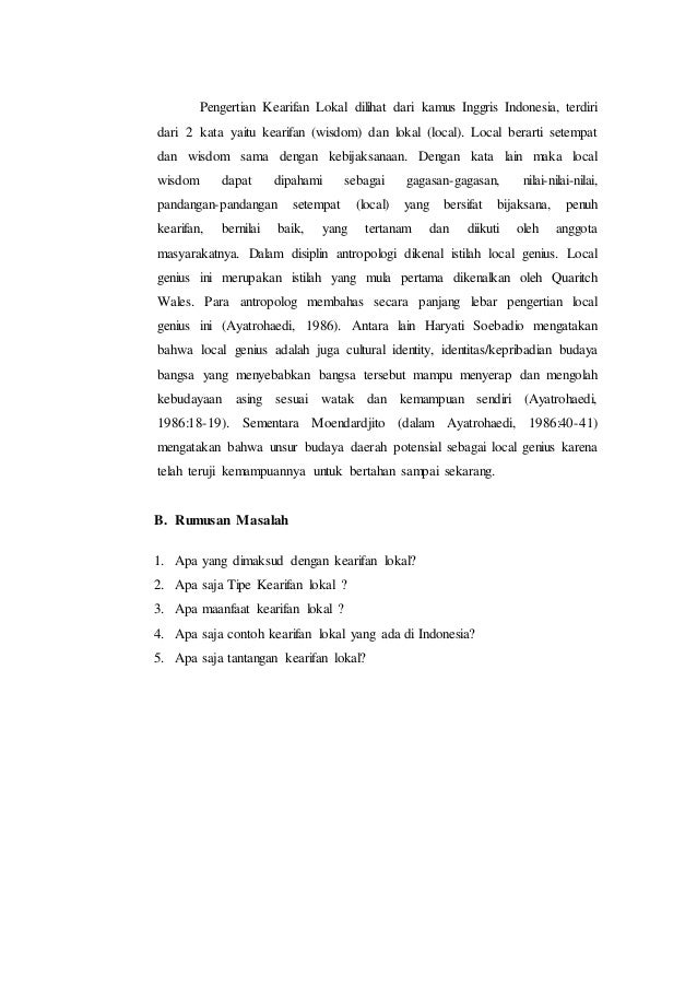 Paper Dan Makalah Kearifan Lokal Ilmu Kealaman Dasar