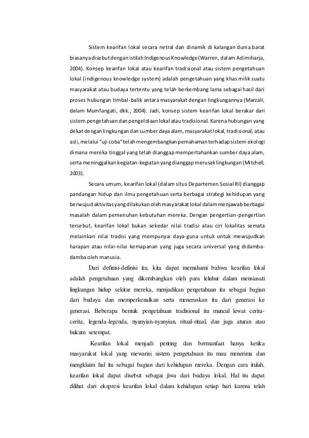 Paper Dan Makalah Kearifan Lokal Ilmu Kealaman Dasar
