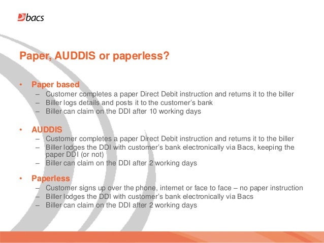 direct debit instruction ddi Direct debit arrangements.