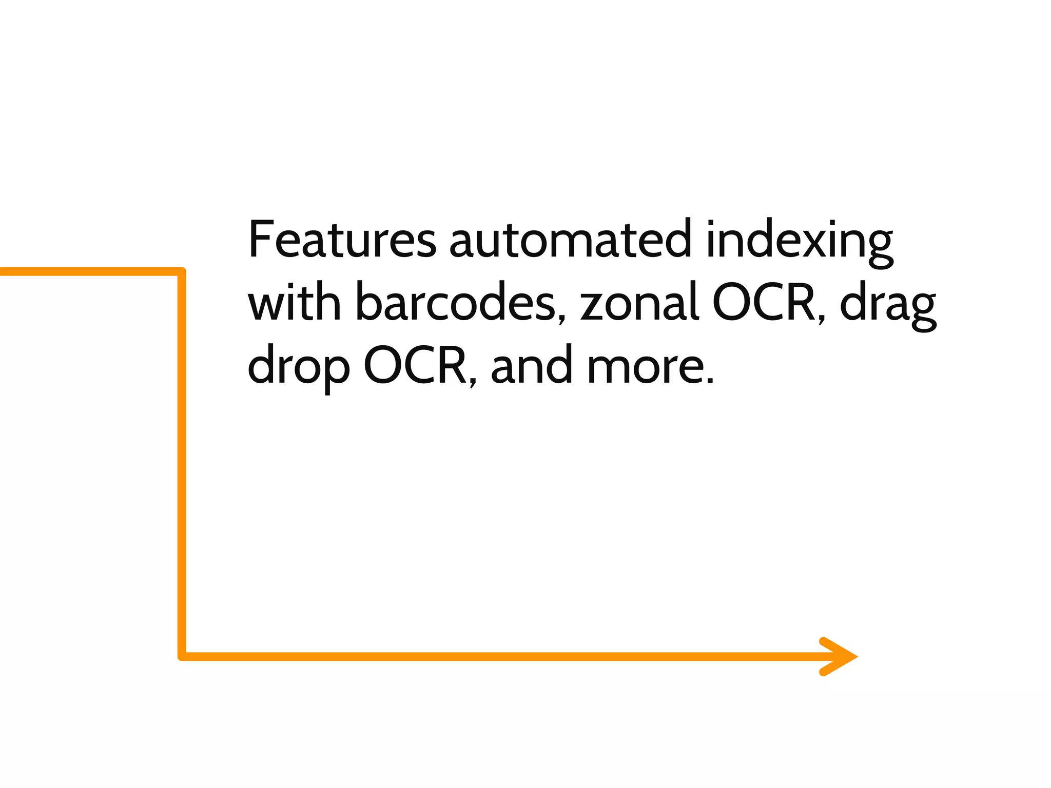 Features automated indexing
with barcodes, zonal OCR, drag
drop OCR, and more.

 