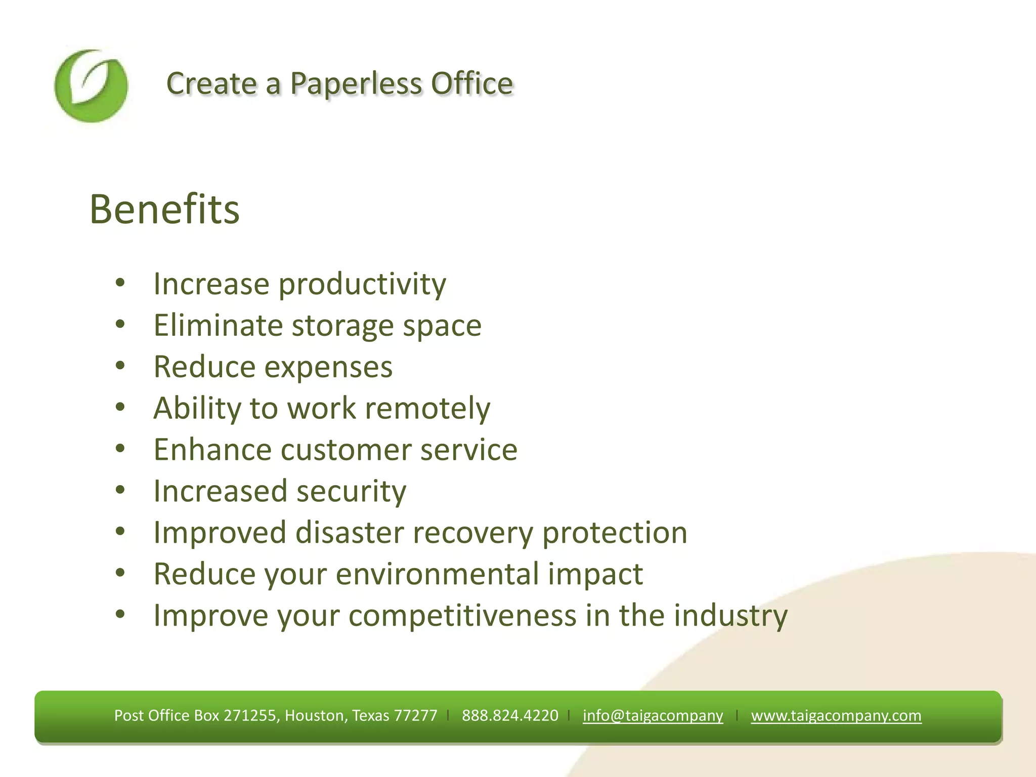 Paperless Office Presentation | PDF