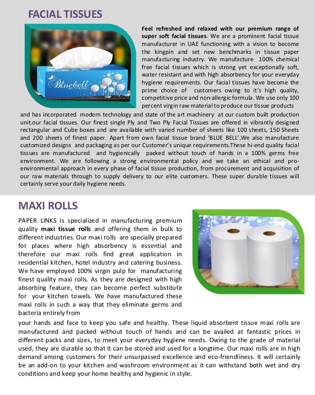 Types and Properties of Tissue Paper