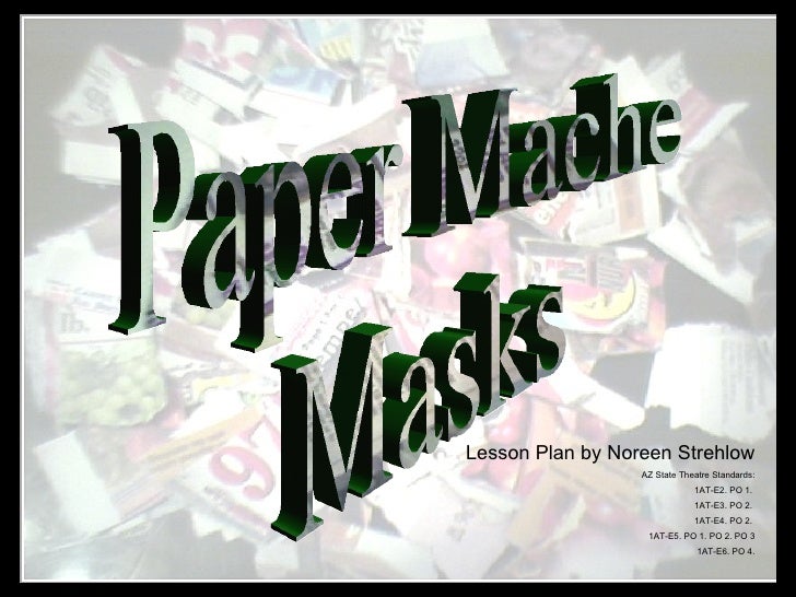 4 Theatre Emotion Paper Mache MasksMasks to Decorate