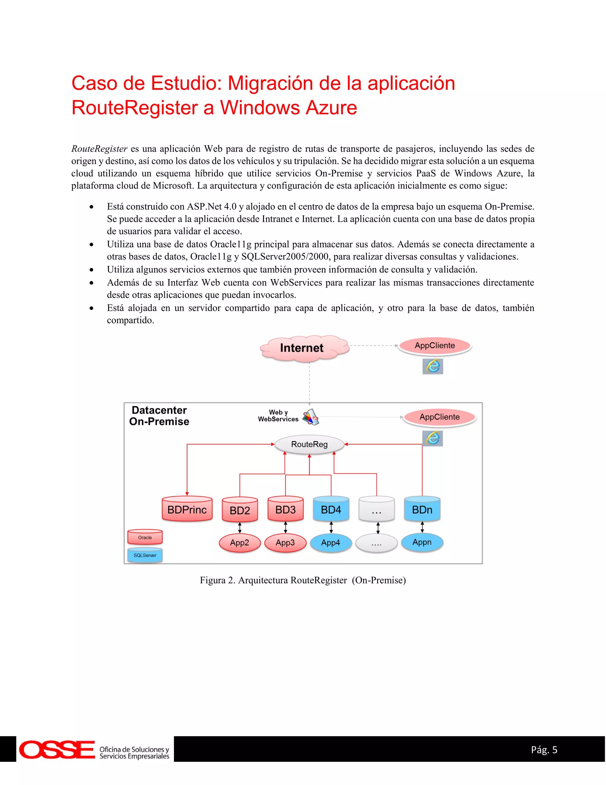 Migrando Una Aplicación OnPremise existente a Windows Azure | PDF