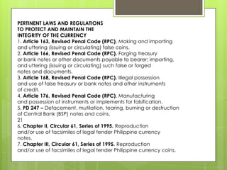 Uttering Criminal Code Paper money economics | PPTX
