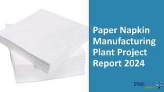 Paper Napkin
Manufacturing
Plant Project
Report 2024
 