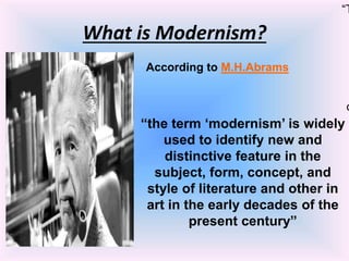 Modernism Paper Paper no.7.A glossary of selected literary term :- modernism, post ...