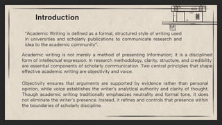 paper no- 209 Presentation Objectivity and Voice in Academic Writing | PDF