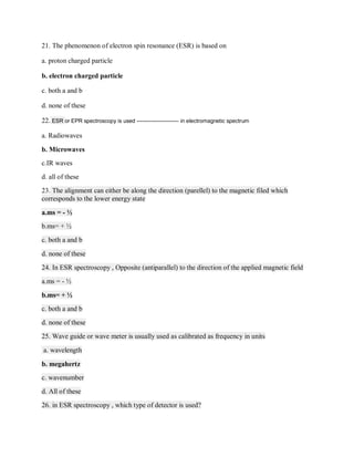 Advanced Analytical techniques (Question paper) | PDF