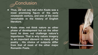 Paper No. 105. John Keats as a Romantic poet | PPTX