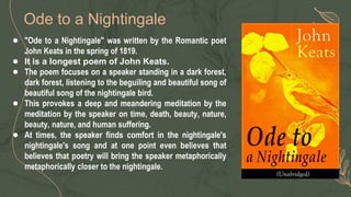 Paper No. 105. John Keats as a Romantic poet | PPTX