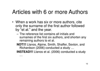 Paper One And APA Style Citations
