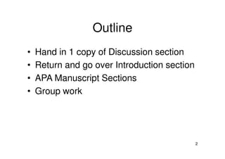 Paper One And APA Style Citations
