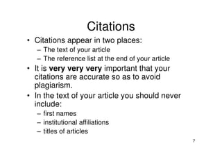 Paper One And APA Style Citations