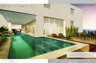 Horizonte azulpiscina com raia de 25 m
perspectiva artística da
E m u m a c i d a d e q u e i n s p i r a a r e a l i z a ç ã o
d e g r a n d e s p r o j e t o s , é f u n d a m e n t a l t e r à
d i s p o s i ç ã o u m a m b i e n t e d e p a z e c o n f o r t o p a r a
u m r e p o u s o d e q u a l i d a d e .
 