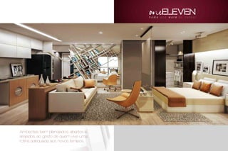 Ambientes bem planejados, abertos e
arejados, ao gosto de quem vive uma
rotina adequada aos novos tempos.
perspectiva artística do apto. - unidade final 08 de 55,94 m² privativos
 