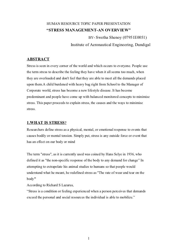 college stress essay