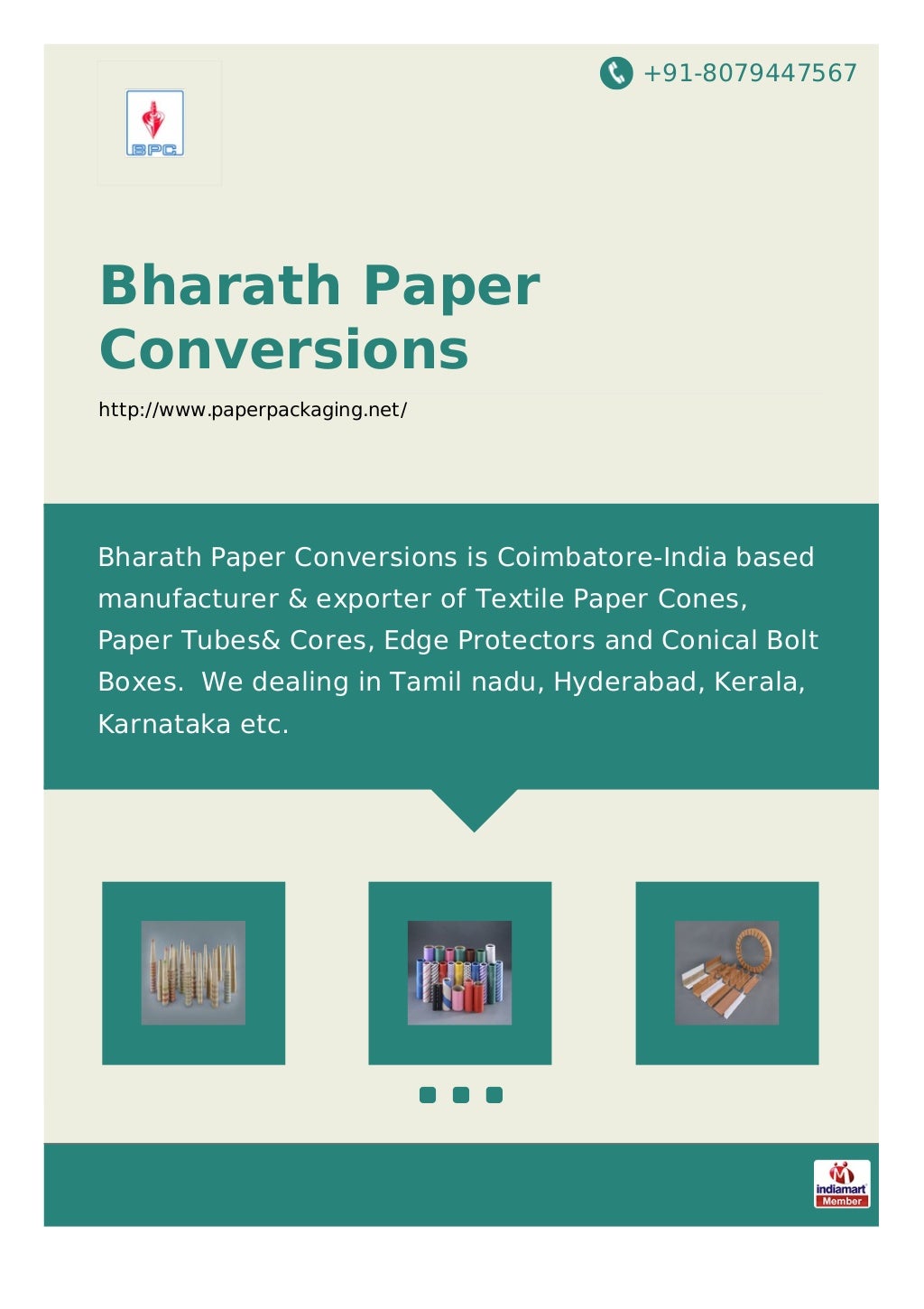 BHARATH PAPER CONVERSIONS, Coimbatore, Paper Products
