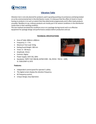 Paper packaging testing instruments | PDF