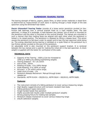 Paper and Packaging Testing Instruments | PDF